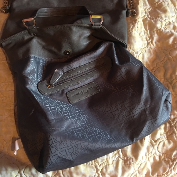 Convertible Stone-Grey Hobo/Satchel - Picture 5 of 6